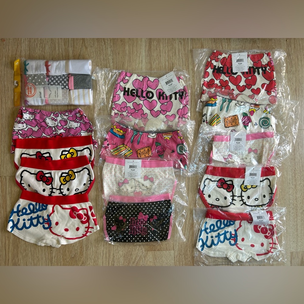 Hello Kitty Kids Underwear Lot, Sz XS, S, M